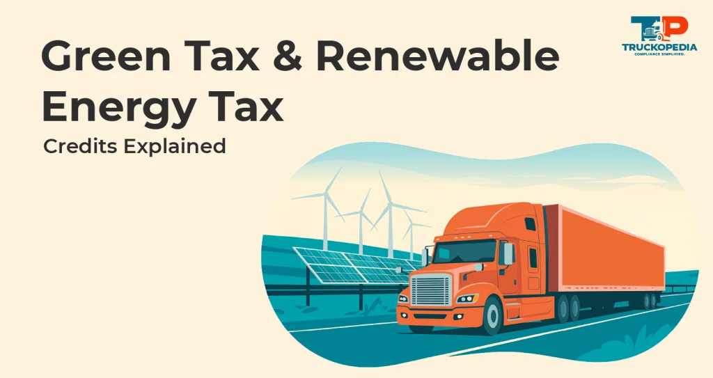 Green Tax and Renewable Energy tax.
