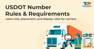 USDOT Number Requirements: Size and Display Rules